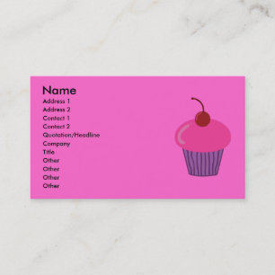 Roze cupcake Visitekaartjes