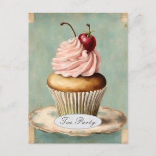  Roze Cupcake Vrijgezellenfeest Tea Party Briefkaart