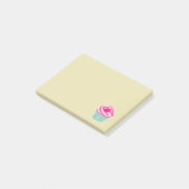 Roze cupcake WIth Polka Dot Cherry Post-it® Notes (Schuin)