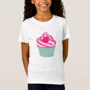 Roze cupcake WIth Polka Dot Cherry T-shirt