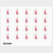 Roze cupcake Zoetste Valentijn Ronde Sticker (Vel)