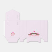 Roze Cupcakes Bedankdoosjes (Uitgevouwen)