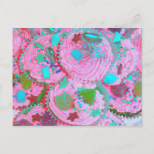 Roze Cupcakes briefkaart