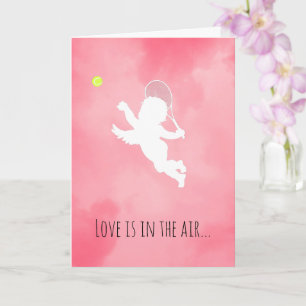Roze Cupido Tennisser Valentijnsdag Kaart