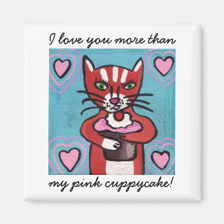 Roze Cuppycake magneet