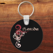Roze Curly Swirl Florida Sleutelhanger Dark (Voorkant)