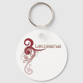 Roze Curly Swirl Louisiana Sleutelhanger