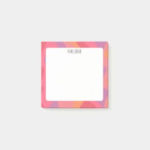 Roze curven aangepast grafisch logo op maat post-it® notes