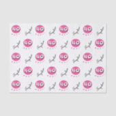 Roze Custom 40e Happy Birthday Tissuepapier (Voorkant)