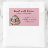 Roze Custom Cake Bakery Box Stickers (Tas)