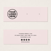 Roze Custom Logo Stud Oorbel Display Houder Mini Visitekaartjes (Voorkant /achterkant)