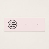 Roze Custom Logo Stud Oorbel Display Houder Mini Visitekaartjes (Voorkant)