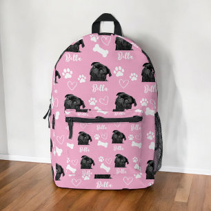 Roze Custom Love Paw Print Hondenliefhebber Pet Fo Bedrukte Rugzak