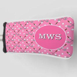 Roze Custom Monogram Golf Putter Head Hoesje Golfheadcover