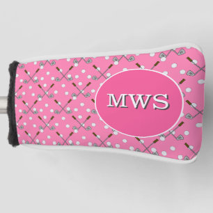 Roze Custom Monogram Golf Putter Head Hoesje Golfheadcover
