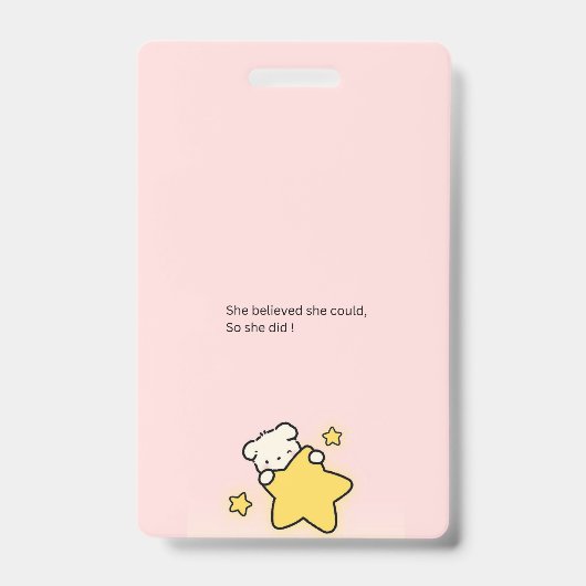 Roze Cute Badge (Voorzijde)