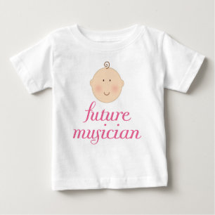 Roze Cute Future Musician baby head