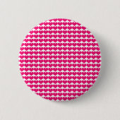 Roze Cute Hearts Pattern Button (Voorkant)