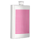 Roze Cute Hearts Pattern Flask Heupfles (Rechts)