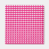 Roze Cute Hearts Pattern Magnet Magneet (Voorkant)