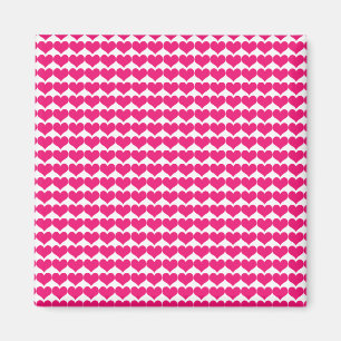 Roze Cute Hearts Pattern Magnet Magneet