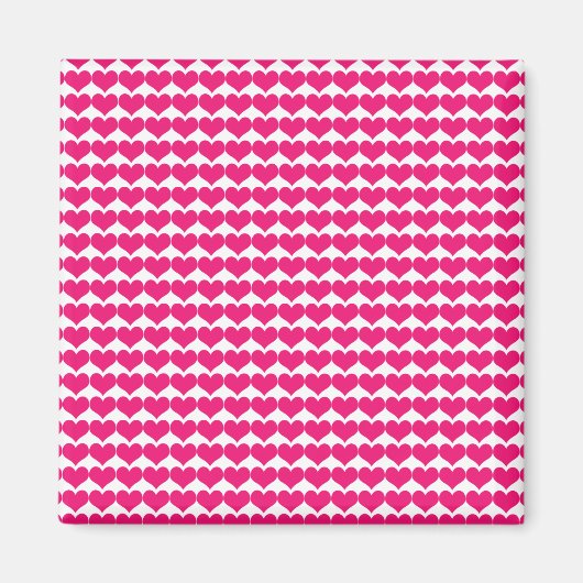 Roze Cute Hearts Pattern Magnet Magneet (Voorkant)