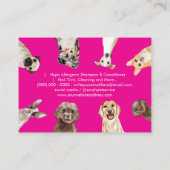 Roze Cute Honden van Kleine Formaat Oppasser Visitekaartje (Achterkant)