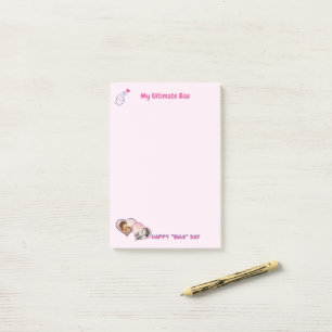 Roze cute minimalistische Kdrama Kpop 2 foto's mei Post-it® Notes