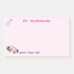 Roze cute minimalistische Kdrama Kpop 2 foto's mei Post-it® Notes