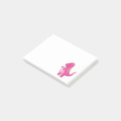 Roze Cute T Rex Dinosaur | Dino Post-it® Notes (Schuin)