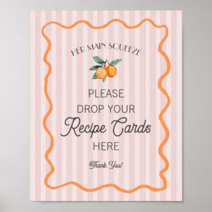 Roze Cutie Hoofd Pers Citrus Deel een Recept Poster