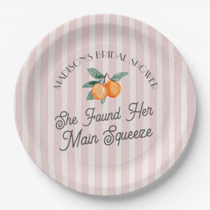 Roze Cutie Main Squeeze Citrus Bruiloftsborrel Papieren Bordje
