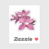 Roze Cymbidium Orchid Flowers Sticker (Vel)