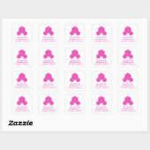 Roze D20-apparaat Sla de Stickers Datum op (Vel)