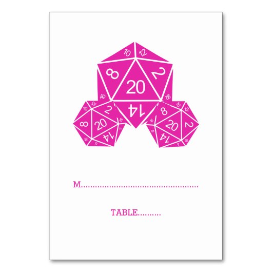 Roze D20-desktopkaart Kaart (Voorkant)