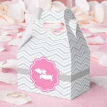 Roze Dachshund Baby Shower Feest Favor Doos