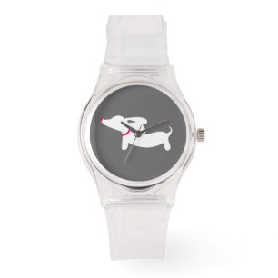 Roze Dachshund Hondenhorloge Wiener Hondenliefhebb Horloge