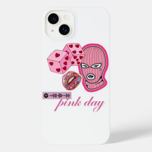 roze dag iPhone hoesje (Achterkant)