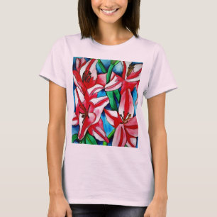 Roze dag laly waterverf art schilderij t-shirt