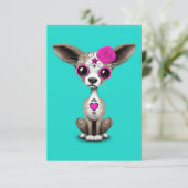 Roze dag van de dode Chihuahua (Staand voorkant)