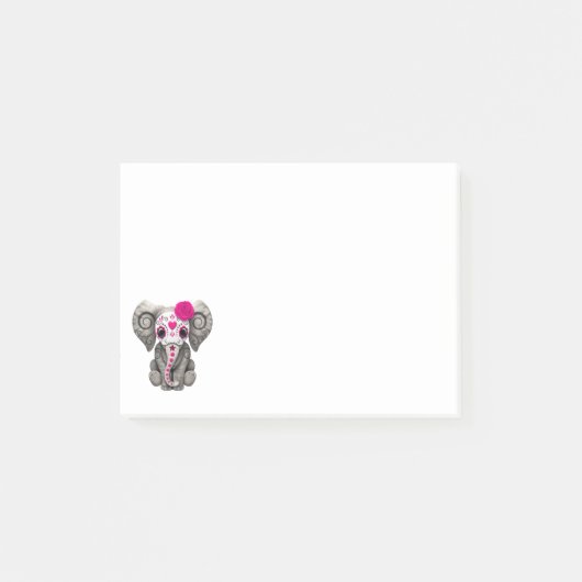 Roze dag van de dode olifant post-it® notes (Voorkant)