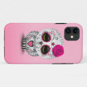 Roze dag van de dode suikerschedel Case-Mate iPhone case (Achterkant (horizontaal))