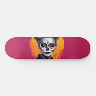 Roze dag van de dode vrouw skateboard