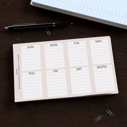 Roze Dagelijkse Weekplanner Grote Post merkt op Post-it® Notes