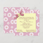  roze dagen Babymeisjes Uitnodiging (Voorkant / Achterkant)