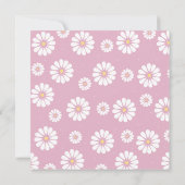  roze dagen Babymeisjes Uitnodiging (Achterkant)