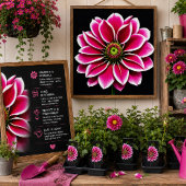 Roze Dahlia Bloem Fine Art Print Foto Afdruk