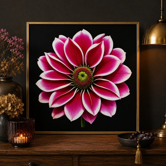 Roze Dahlia Bloem Fine Art Print Foto Afdruk