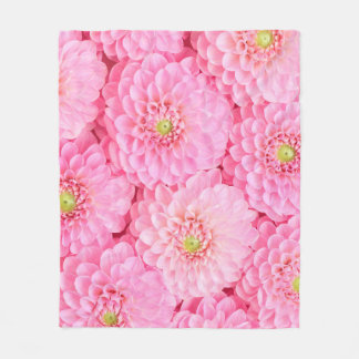Roze dahlia bloemen achtergrond. Bovenste uitzicht Fleece Deken