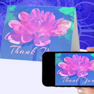 roze Dahlia Bloom - Hartelijk dank Feestdagen Kaart